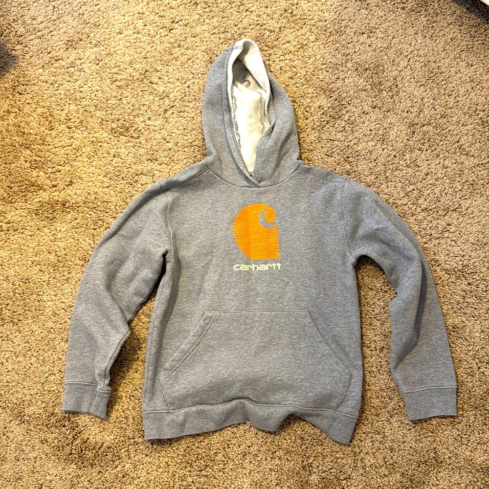 Grey Carhartt sweatshirt youth size L (14-16)